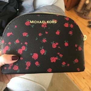 Michael Kors large leather travel pouch NWOT